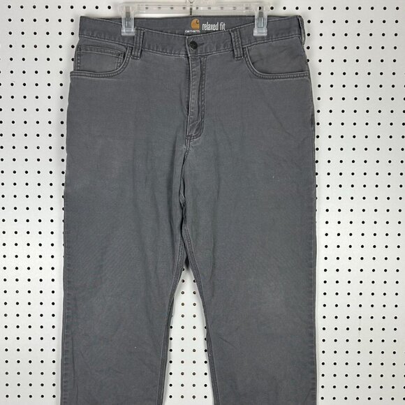 Carhartt‎ Pants Work Wear Men's 36x32 Gray Faded Relaxed 102517 039 Straight - Picture 4 of 7